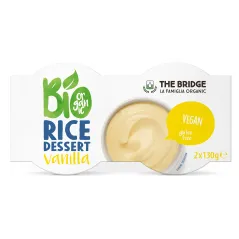 DESER RYŻOWY O SMAKU WANILIOWYM BEZGLUTENOWY BIO (2 x 130 g) 260 g - THE BRIDGE