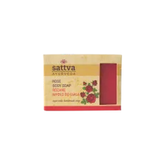 MYDŁO W KOSTCE DO CIAŁA RÓŻA 125 g - SATTVA (AYURVEDA) [ZBIORCZE x4]