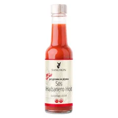 PRZYPRAWA WEGAŃSKA W PŁYNIE HABANERO HOT BEZGLUTENOWA BIO 140 ml - SANCHON [ZBIORCZE x2]