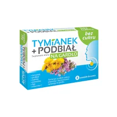 Tymianek i Podbiał bez cukru na gardło 8 pastylek