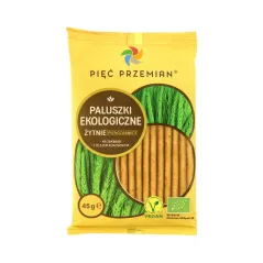 PIĘĆ PRZEMIAN Paluszki żytnie pełnoziarniste BIO 45g