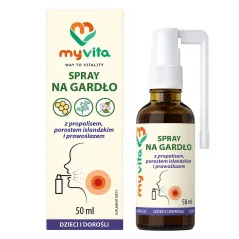 MyVita Spray na gardło z propolisem, porostem islandzkim i prawoślazem 50ml