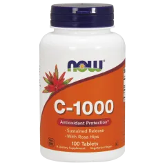NOW FOODS Witamina C-1000 Sustained Release 100tabl. - Opóźnione uwalnianie