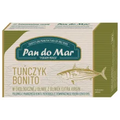 TUŃCZYK BONITO W BIO OLIWIE Z OLIWEK EXTRA VIRGIN 120 g - PAN DO MAR