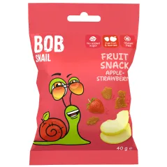 ŻELKI JABŁKO - TRUSKAWKA BEZ ŻELATYNY BEZGLUTENOWE 40 g - BOB SNAIL