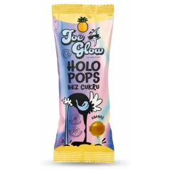 HOLOPOPS lizak kulka bez cukru o smaku ananasowym z wit C i D 8g