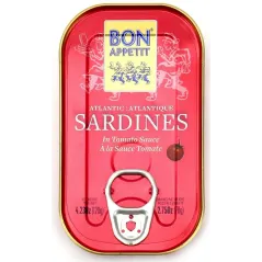SARDYNKI PORTUGALSKIE W SOSIE POMIDOROWYM 120 g - BOM PETISCO