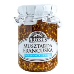 MUSZTARDA FRANCUSKA BEZ DODATKU CUKRÓW 185 g - KROKUS