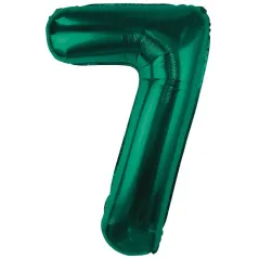 Balon foliowy B&C, cyfra 7, zieleń butelkowa, 85 cm, GoDan